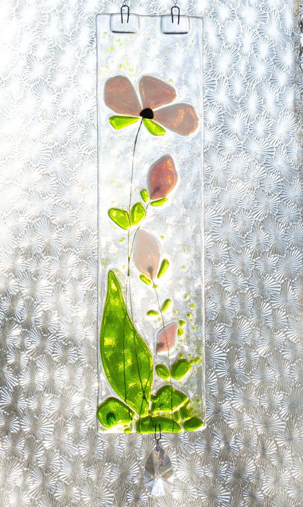 Sagamaa Glasswork flower Vaaleanpunainen