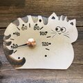 Sauna thermometer Cat Beige cat