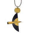 Pauliina Rundgren Handicrafts Gli uccelli pendente della collana Golden oriole
