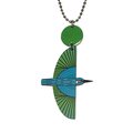 Pauliina Rundgren Handicrafts Les oiseaux collier pendentif Martin-pêcheur