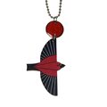 Pauliina Rundgren Handicrafts Birds necklace pendant Crossbill