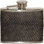 Kalaparkki Cuero de pescado botella de bolsillo 12 cl, salmón Negro
