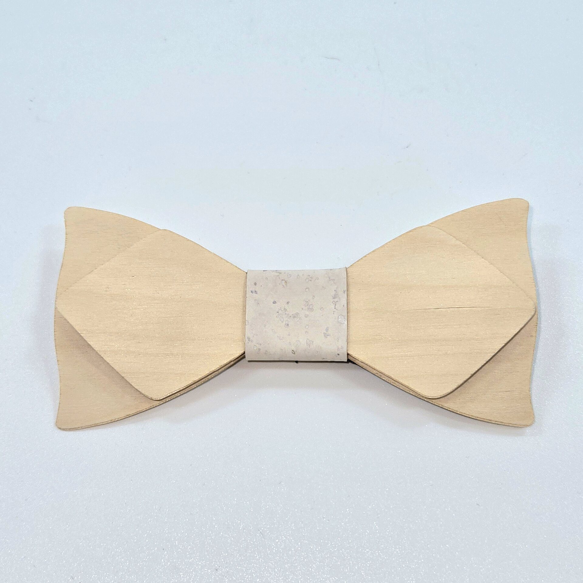 Arsbor Wooden bowtie 2-lehtinen koivu korkki remmillä
