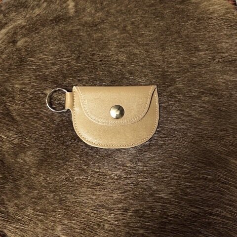 Käsintehty kolikkokukkaro Beige