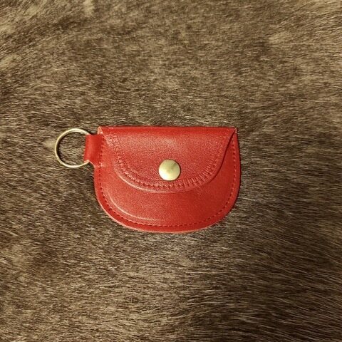 Käsintehty kolikkokukkaro Punainen