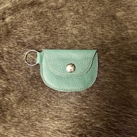 Käsintehty kolikkokukkaro Turkoosi