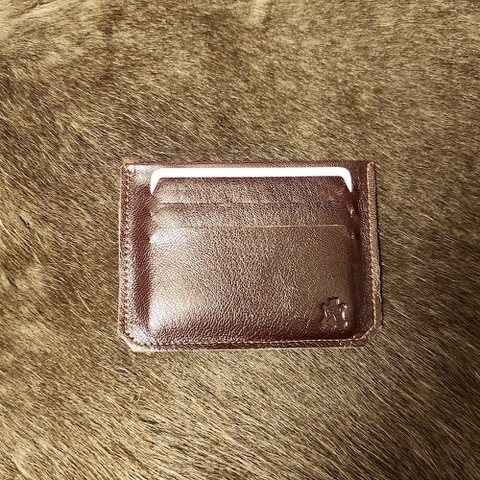 Käsintehty korttilompakko Tummanruskea
