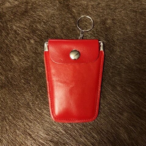 Käsintehty kukkaro Punainen