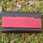 Kalaparkki womens's purse with red cod leather decoration