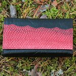 Kalaparkki womens's purse with red salmon leather decoration