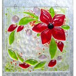 Sagamaa Glasswork "Flower garland" red