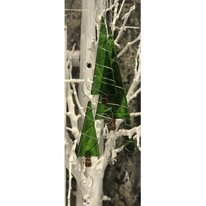 Sagamaa verde tree decoration with a crystal, 3 sizes