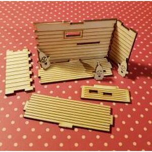Plywood card - Elves in the Sauna