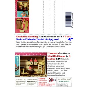 Plywood card - Elves in the Sauna