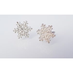 HICH silver " Jäälill " hõbedast kõrvarõngad, 10mm