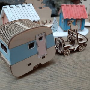 Plywood card - Minivan and Jeep