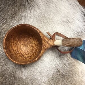 OMA Kuksa cup, 1,8 dl with horn decoration
