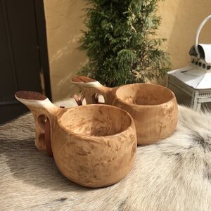 OMA Kuksa 2 dl with horn decoration