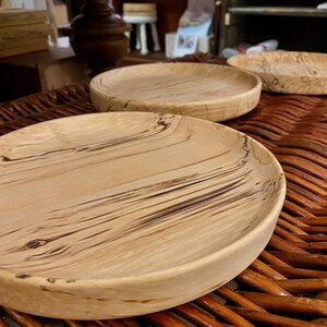 Serving plate from birch