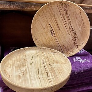 Serving plate from birch