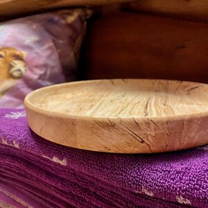 Serving plate from birch