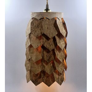 Arsbor Handmade wooden pendant light curly birch