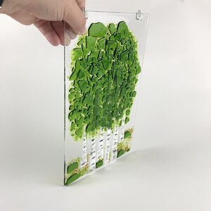 Sagamaa Lasityö ikkunaan , "Koivumetsä"